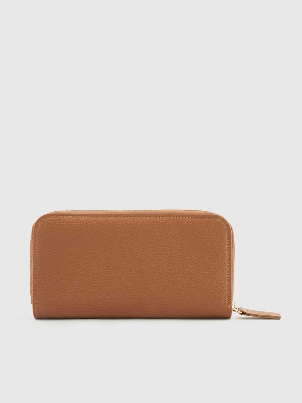 Quince Italian Pebbled Leather Wallet Large Cognac Brown